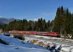 111 167 mit einer RB am 16.03.2013 bei Klais.