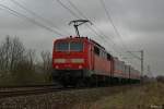 111 187-1 schiebt RB 58339 nach Würzburg -Bamberg am 22.01.14 bei Karlstadt.