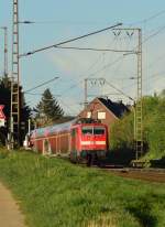 Nachschuß auf einen RE4 der von der 111 116 geschoben.