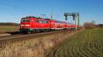 111 035 mit RE 57030 bei Mammendorf (06.02.2014)