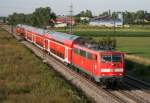 111 048 mit RE 31027 (Offenburg–Basel) am 18.08.2009 in Buggingen