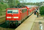 111 122 mit RE 24426 (Hamburg–Bremen) am 21.04.2000 in Buchholz (Nordheide)