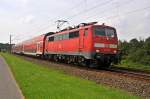 DB Regio 111 139 ist mit RE 4851 von Rheine nach Braunschweig Hbf am 06.8.14 in Ibbenbüren-Laggenbeck RE 4851 unterwegs.