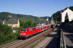 111 028 mit dem RE 12190 (Frankfurt (Main) Hbf - Koblenz Hbf) in St.