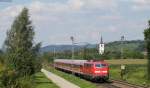 111 062-6 mit der RB 26571 (Offenburg-Schliengen) bei Denzlingen 1.8.14