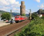 Eine schöne BR 111 (genauer: 111 115) mit N-Wagen Garnitur in Fahrtrichtung Norden.