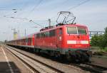 111 050 mit RB 26564 (Basel Bad Bf–Offenburg) am 09.05.2011 in Friesenheim (Baden)