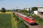 111 050-1 mit dem RB 26575 (Offenburg-Basel Bad Bf) bei Auggen 24.6.15