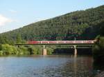 DB Regio 111 xxx-x mit RE nach Heilbronn mit dem Klassiker N-Wagen am 10.09.15 in Neckargemünd 