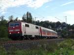 DB Regio 111 042-8 mit N-Wagen als RE nach Heilbronn am 18.09.15 in Neckargemünd