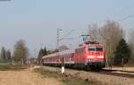 111 064-2 mit der RB 17029 (Offenburg-Basel Bad Bf) bei Riegel 17.3.16