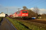 RE4 mit der 111 101-2 bei Wickrath.29.3.2016