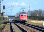 Schluss von RB 32181 mit 111 207 am 25.03.2007 kurz vor Plattling.