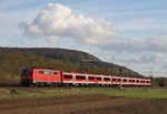 111 225 mit RE 4615 (Frankfurt [Main] Hbf–Wrzburg Hbf) am 24.02.2016 zwischen Thngersheim und Veitshchheim