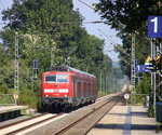 111 118-6 DB kommt mit dem RE4 von Dortmund-HBf nach Aachen-Hbf und kommt aus Richtung Rheydt,Wickrath,Beckrath,Herrath,Erkelenz,Baal,Hückelhoven-Baal und fährt durch Brachelen in Richtung