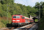 111 043-6 mit dem RE 4929 (Würzburg Hbf-Stuttgart Hbf) bei Wittighausen 15.8.16