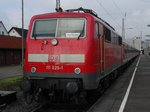Abgestellt in Neckarelz ist das ex Münchener Kindel 111 026 auf Gleis 12 am Samstag den 29.10.2016