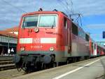 111 030 mit RB nach Ingolstadt Hbf am 23.06.2007 in Regensburg Hbf.