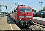 111 110-3 von DB Regio Baden-Württemberg als RE 19059 von Lauda nach Stuttgart Hbf steht im Bahnhof Bietigheim-Bissingen auf Gleis 8.
[26.7.2019 | 12:31 Uhr]