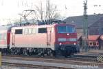 111 168 abgstellt im Bhf_vorfeld von Lichtenfels  13.01.08