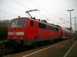 111 150-9 mit RE nach Dortmund bei der Ausfahrt in Geilenkirchen