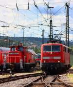 Am Tag der 110er Parade in Stuttgart wurden auch Fhrerstandsfahrten auf einer 111 angeboten.