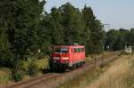 Auch 111 067 wurde am 20.08.2009 ber die Mangfallbahn umgeleitet.