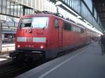 Baureihe 111 161-6 ist am 02.04.2005 in Stuttgart Hbf angekommen.