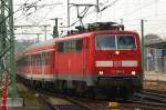 Die BR 111 094-9 als Regionalexpress nach Frankfurt Hauptbahnhof.