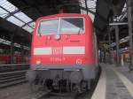 Die Vorderansicht der 111 014-7 im Aachener Hbf.28.2.10.