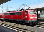 DB - Lok 111 062-6 mit Regio im Bahnhof Basel Bad. am 19.05.2011