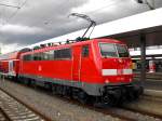 111 086 an einem Zugende am 24.06.2013 im Mannheimer Hbf.