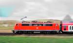 111 149-1 DB schiebt den R4 von Aachen nach Dortmund. Mitgezogen am 1. Weihnachtstag 2014