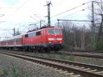 111 007-1 mit RB35 Der Weseler, Emmerich-Duisburg bei Oberhausen.