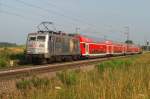 111 027 (850 Jahre Mnchen) mit RB 10815 vor Haspelmoor (05.07.2009)