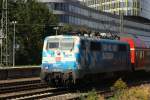 Der Max'l am Weg nach Salzburg: 111 017-0 gesichtet am Heimeranplatz in Mnchen am 23.08.2011