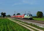 111 039 mit RE 4072 Mnchen Hbf - Passau Hbf am 23.09.2012 unterwegs bei Langenisarhofen.