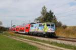 111 066 mit RE 79019 am 06.10.2012 bei Ostermnchen.