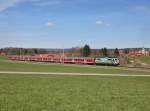 Die 111 039 mit einer RB am 14.04.2013 unterwegs bei Polling.