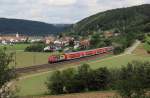 111 024-6 mit der RB 59150 (München Hbf - Treuchtlingen) bei Dollnstein am 14.08.13