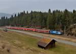 111 017 mit einer RB nach Mittenwald am 04.04.2013 bei Klais.