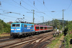 111 017 hat den Aschaffenburger Hbf mit Fahrtziel Gemünden verlassen.
Aufnahmedatum: 31. Juli 2013