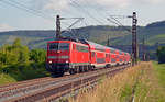 111 206 führte am 12.06.17 einen RE von Frankfurt(M) nach Würzburg durch Himmelstadt.