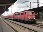 RE aus Stuttgart Hbf mit 111 und DoStos in Singen(Htw) am 04.06.17
