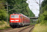 111 122 DB kommt die Kohlscheider-Rampe hoch aus Richtung Neuss,Herzogenrath mit mit dem RE4 aus Dortmund-Hbf nach Aachen-Hbf und fährt durch Kohlscheid in Richtung