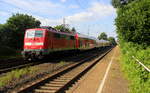 111 054 DB  kommt die Kohlscheider-Rampe hoch aus Richtung Neuss,Herzogenrath mit dem RE4 aus Dortmund-Hbf nach Aachen-Hbf und fährt durch Kohlscheid in Richtung