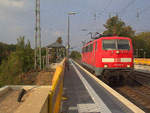 111 095-6 DB kommt als Lokzug aus Dortmund-Hbf nach Aachen-Hbf und kommt die Kohlscheider-Rampe hoch aus Richtung Neuss,Herzogenrath und fährt durch Kohlscheid in Richtung