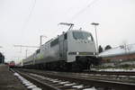 111 210, eine von drei Loks dem Baureihe 111 bei Railadventure brachte am 25.1.19 einen Mireo (463 005) vom Prüfcenter in Wegberg zum Düsseldorfer Abstellbahnhof  
