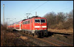 111133 durchfährt hier am 17.2.2002 um 10.03 Uhr mit einem Dosto den ehemaligen Bahnhof Velpe und hat als nächsten halt den HBF Osnabrück.