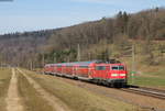 111 058-4 mit dem RE 19419 (Stuttgart Hbf-Aalen Hbf) bei Lorch 17.2.19